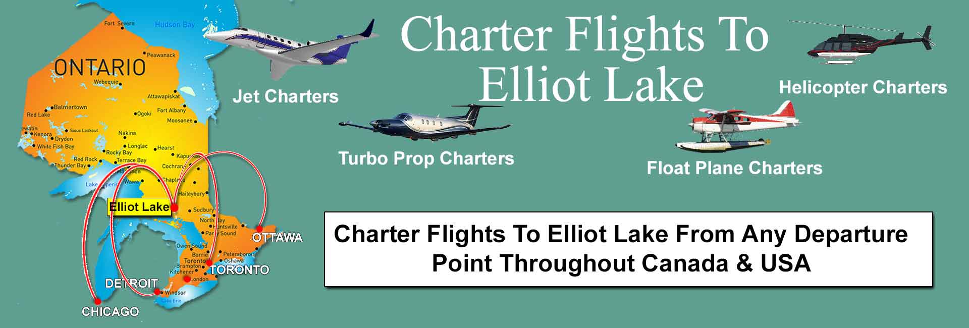 Charter Flights To Elliot Lake